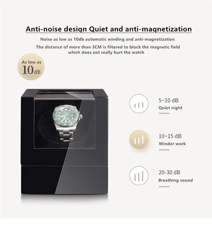 Luxury Solid Wooden Watch Winder & Display Case – High Quality Automatic