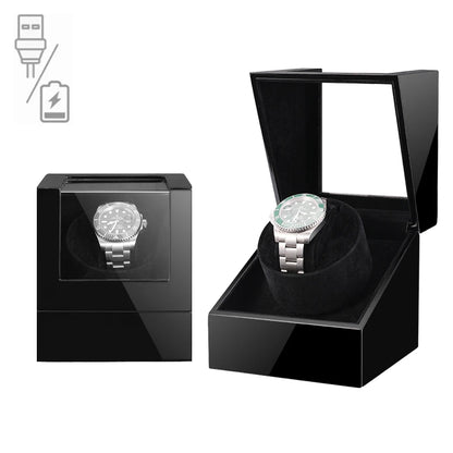 Luxury Solid Wooden Watch Winder & Display Case – High Quality Automatic