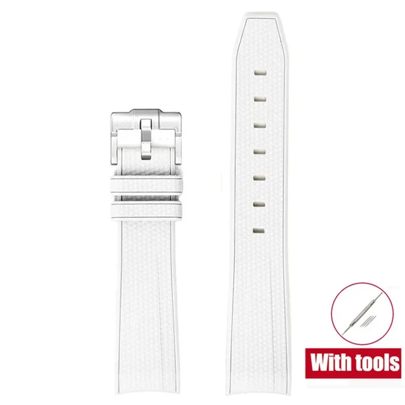 High Quality Rubber Silicone Strap for Moonswatch - With Coloured Stitching