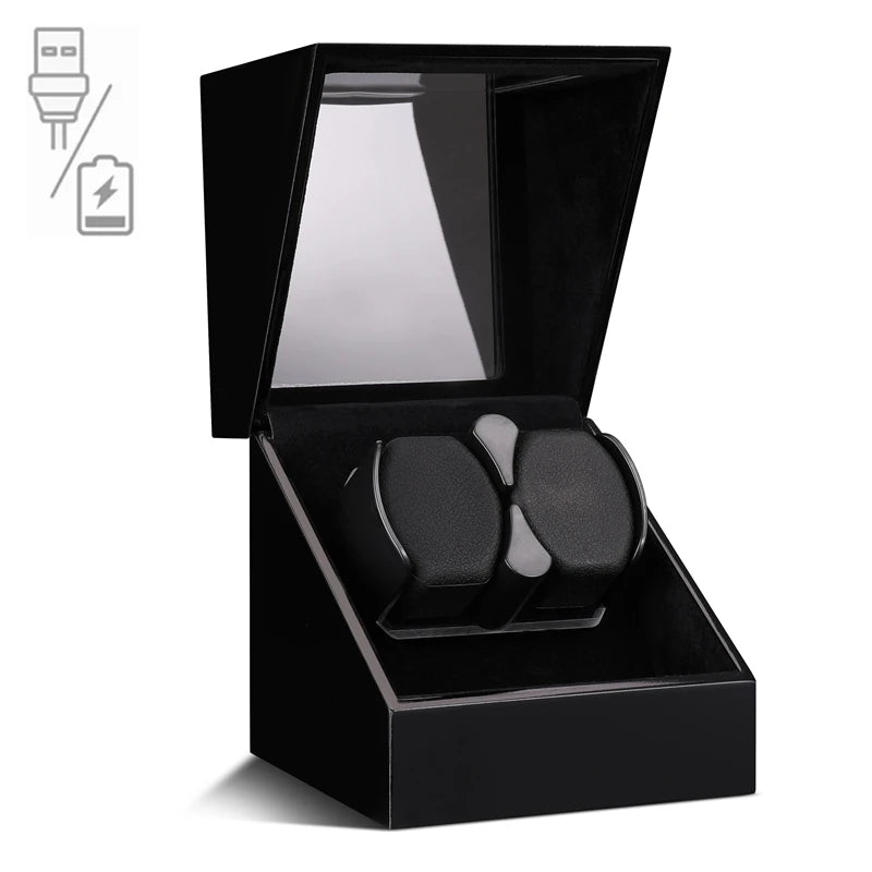 Luxury Solid Wooden Watch Winder & Display Case – High Quality Automatic
