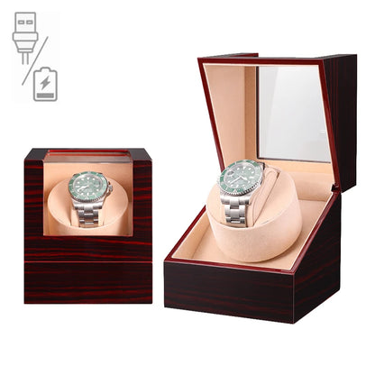 Luxury Solid Wooden Watch Winder & Display Case – High Quality Automatic