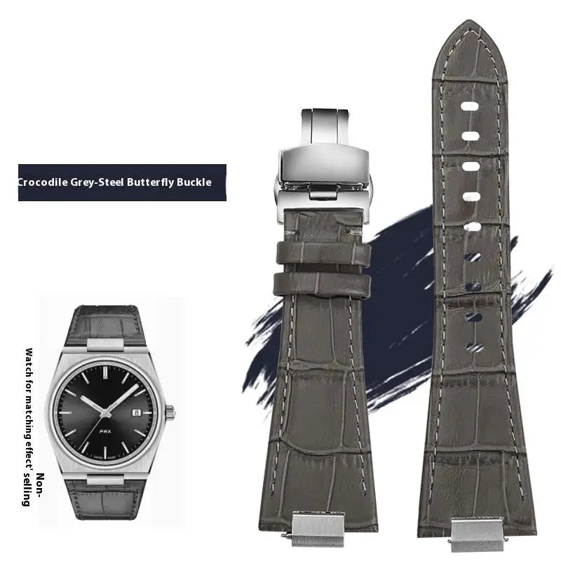 Luxury Genuine Leather Strap for Tissot PRX - With Standard Universal Strap