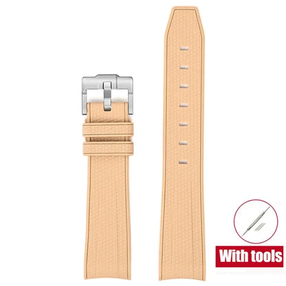High Quality Rubber Silicone Strap for Moonswatch - With Coloured Stitching