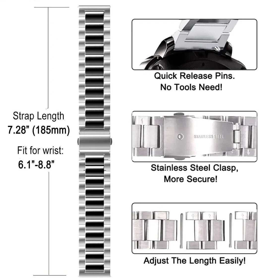 High Quality Metal Watch Strap for Moonswatch - High Quality Butterfly Clasp