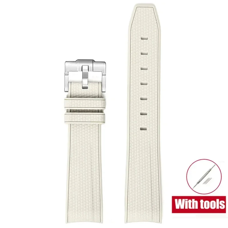 High Quality Rubber Silicone Strap for Moonswatch - With Coloured Stitching