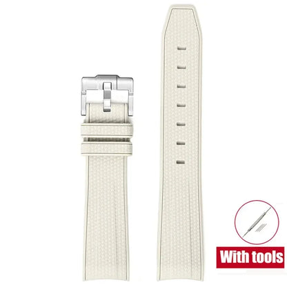 High Quality Rubber Silicone Strap for Moonswatch - With Coloured Stitching