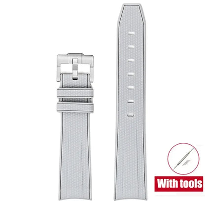 High Quality Rubber Silicone Strap for Moonswatch - With Coloured Stitching