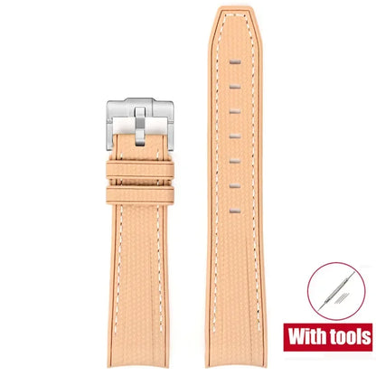 High Quality Rubber Silicone Strap for Moonswatch - With Coloured Stitching
