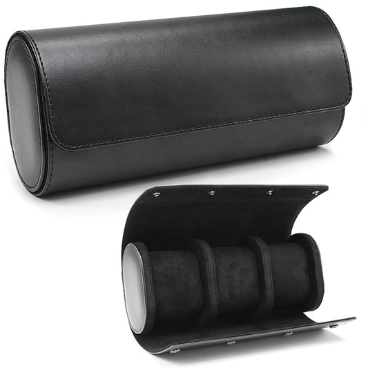 Luxury Leather Watch Travel & Storage Box 1-3 Slot – Black – High Quality