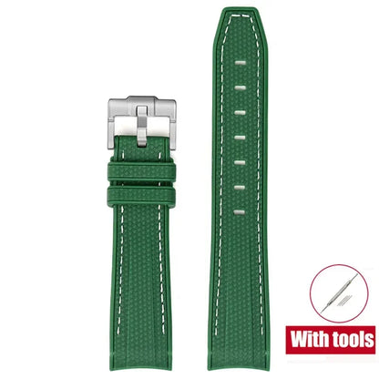 High Quality Rubber Silicone Strap for Moonswatch - With Coloured Stitching