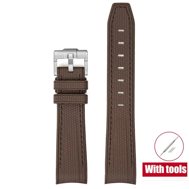 High Quality Rubber Silicone Strap for Moonswatch - With Coloured Stitching