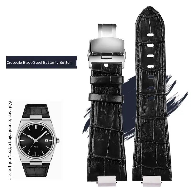 Luxury Genuine Leather Strap for Tissot PRX - With Universal + Butterfly Strap