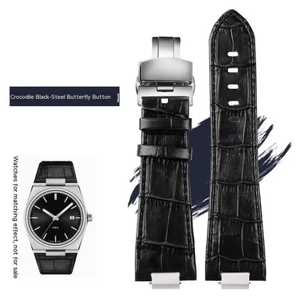 Luxury Genuine Leather Strap for Tissot PRX - With Universal + Butterfly Strap