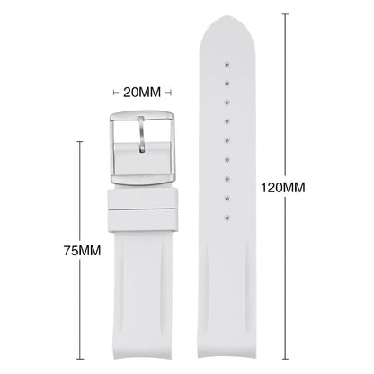 High Quality Curved End Rubber Strap for Moonswatch - With Coloured Line