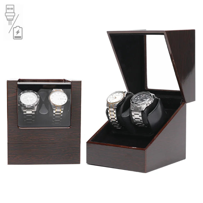 Luxury Solid Wooden Watch Winder & Display Case – High Quality Automatic
