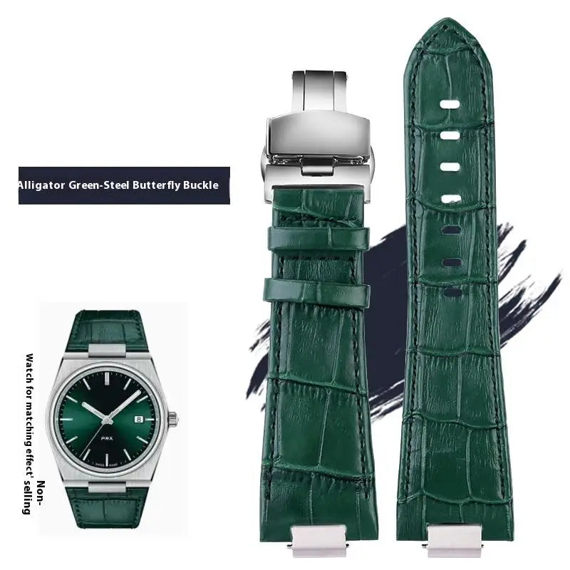 Luxury Genuine Leather Strap for Tissot PRX - With Universal + Butterfly Strap