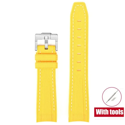 High Quality Rubber Silicone Strap for Moonswatch - With Coloured Stitching