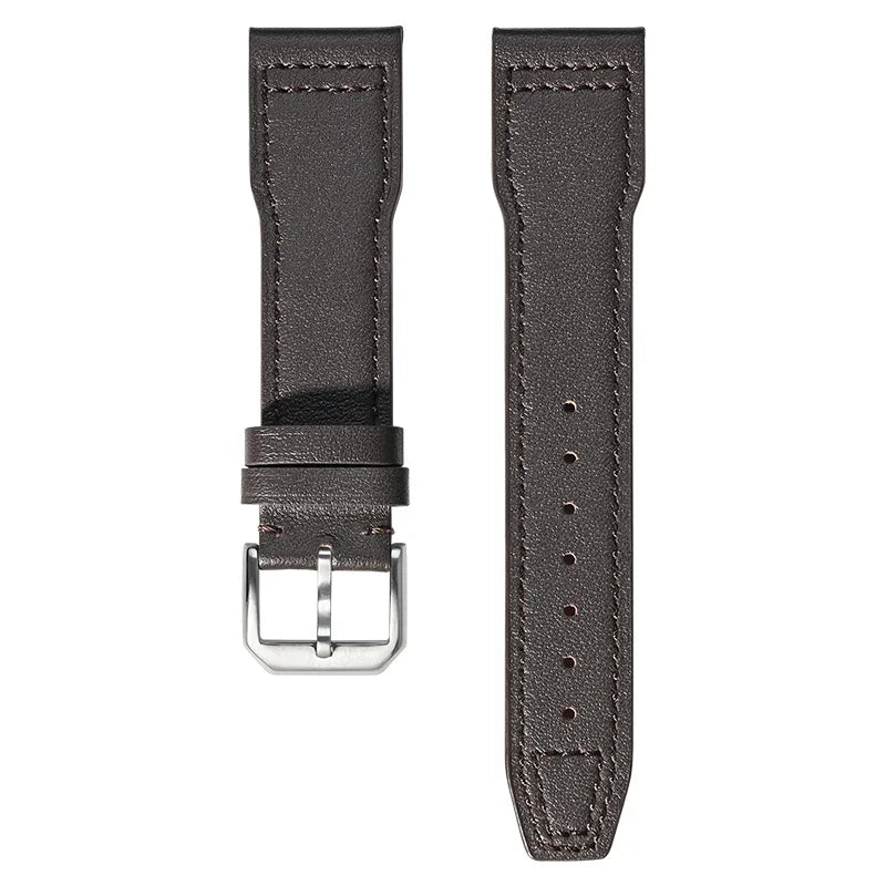 Deep Brown Soft Genuine Leather Pilot Strap
