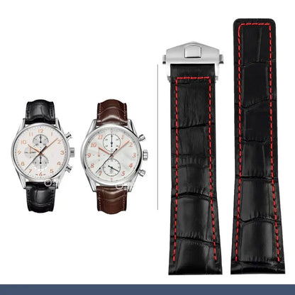 19mm/20mm/22mm Leather Strap for TAG Heuer Carrera