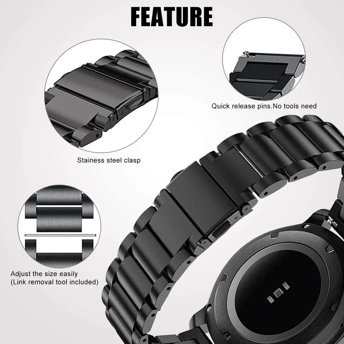 High Quality Metal Watch Strap for Moonswatch - High Quality Butterfly Clasp