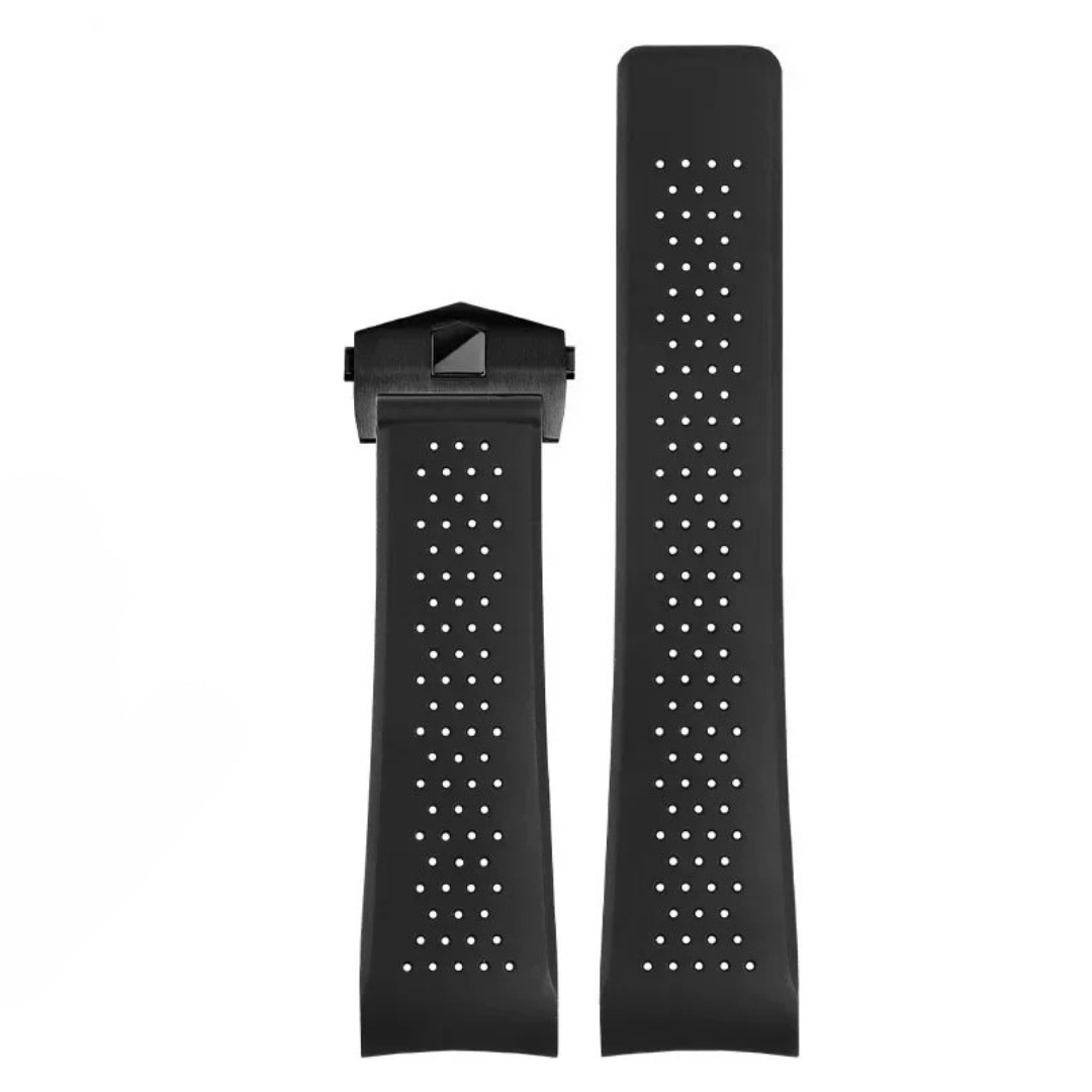 Natural Rubber Watchband For TAG HEUER GRAND CARRERA 22mm 24mm