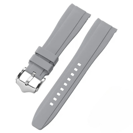 Grey Rubber Silicone Strap – Universal Curved Fit