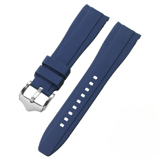 Navy Rubber Silicone Strap – Universal Curved Fit