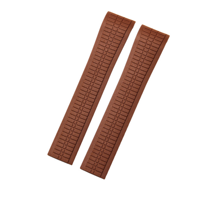 Brown Luxury Rubber Strap for Patek Philippe Aquanaut – Butterfly Clasp