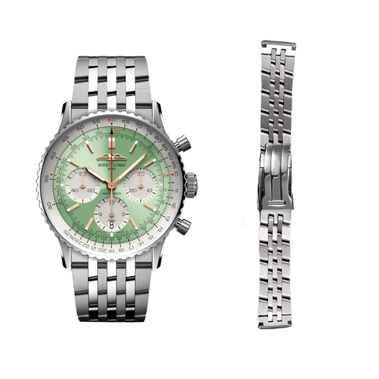 20mm/22mm/24mm Steel Strap for Breitling – Silver & Gold Bracelet