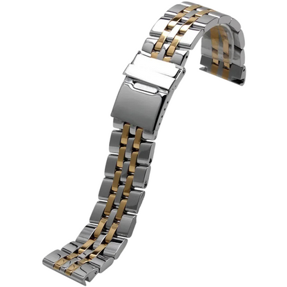 20mm/22mm/24mm Steel Strap for Breitling - Silver & Gold Clasp