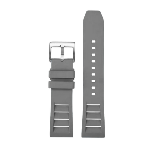 Storm Grey FKM Perforated Rubber Sport Strap