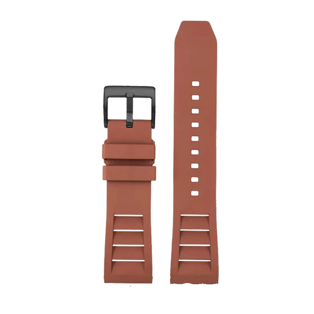 Courtside Blue FKM Perforated Rubber Sport Strap