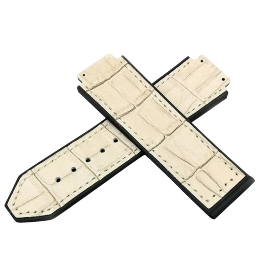Genuine Leather Watch Strap For HUBLOT Big Bang Series 25mm*19mm Grey