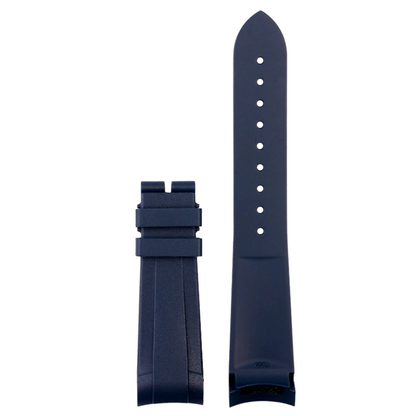 22mm Red Rubber Strap for Tudor Navy Blue - Butterfly Clasp