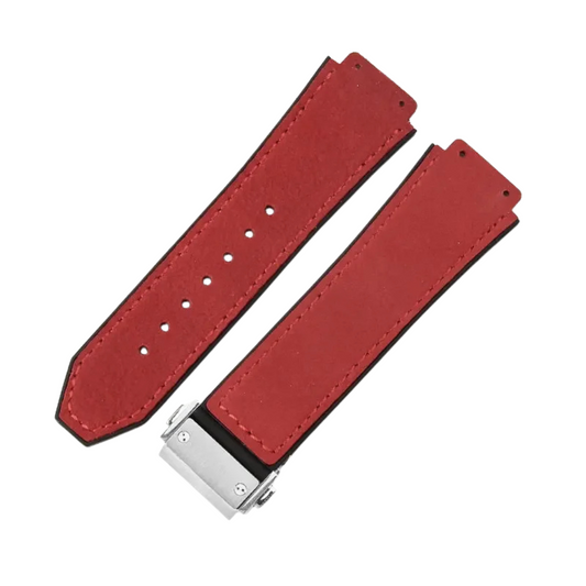 26x19mm Leather Strap for Hublot Classic Fusion Big Bang Red