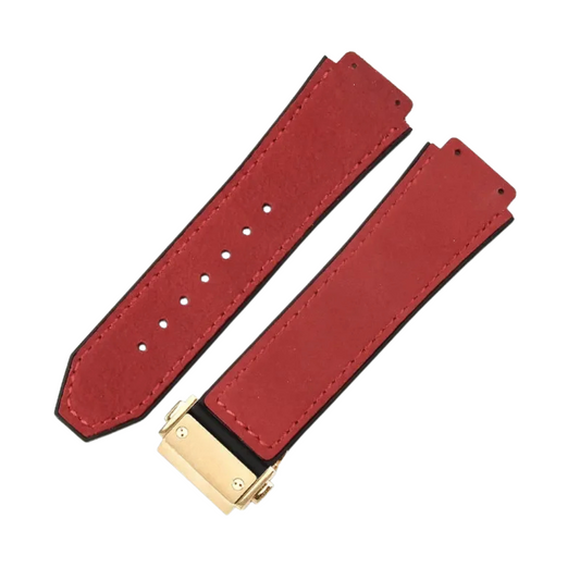 26x19mm Leather Strap for Hublot Classic Fusion Big Bang Red