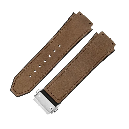 26x19mm Leather Strap for Hublot Classic Fusion Big Bang Brown