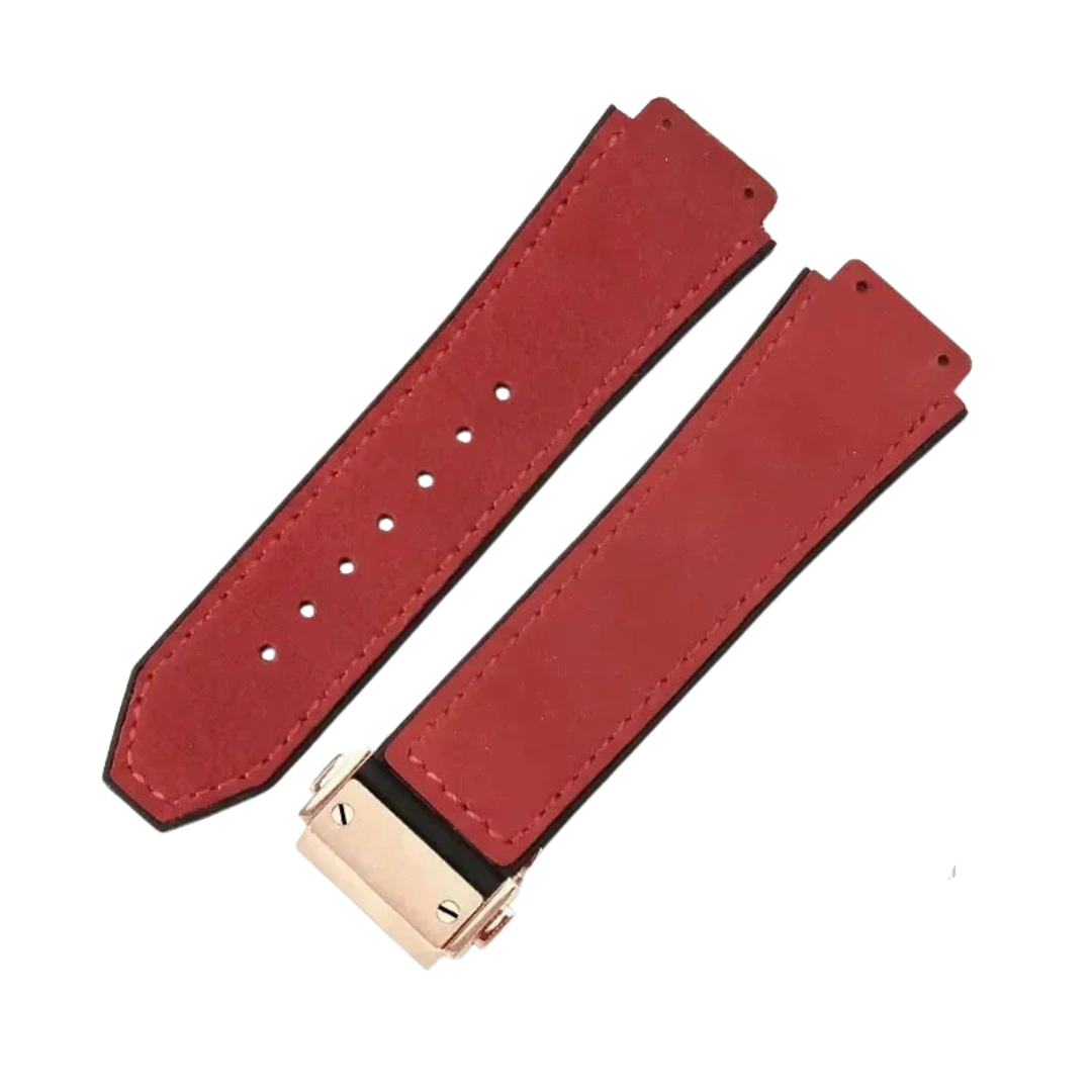 26x19mm Leather Strap for Hublot Classic Fusion Big Bang Red