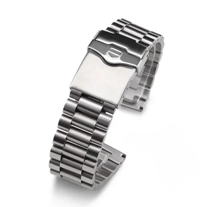 Bright Silver Stainless Steel F1 Strap
