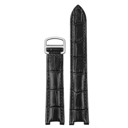 Obsidian Black Genuine Leather Strap