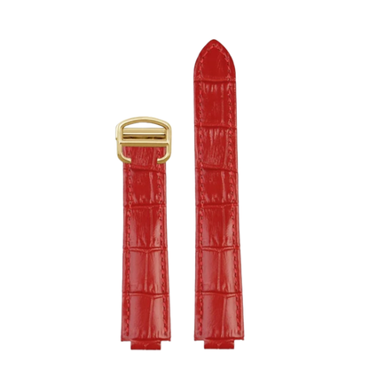 Racing Red Genuine Leather Strap