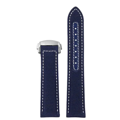 Blue & White Nylon Sailcloth Strap