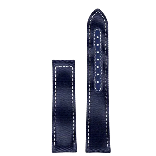 Blue & White Nylon Sailcloth Strap