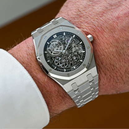 Silver Royal Oak Stainless Steel Strap