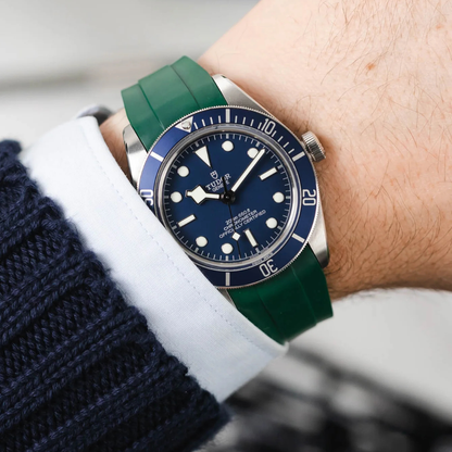 British Racing Green Rubber Strap For Tudor