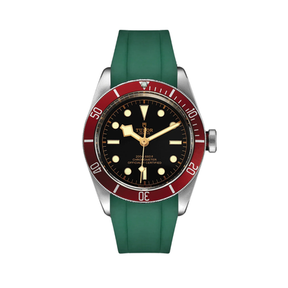 British Racing Green Rubber Strap For Tudor