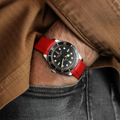 Wonderful Red Rubber Strap For Tudor