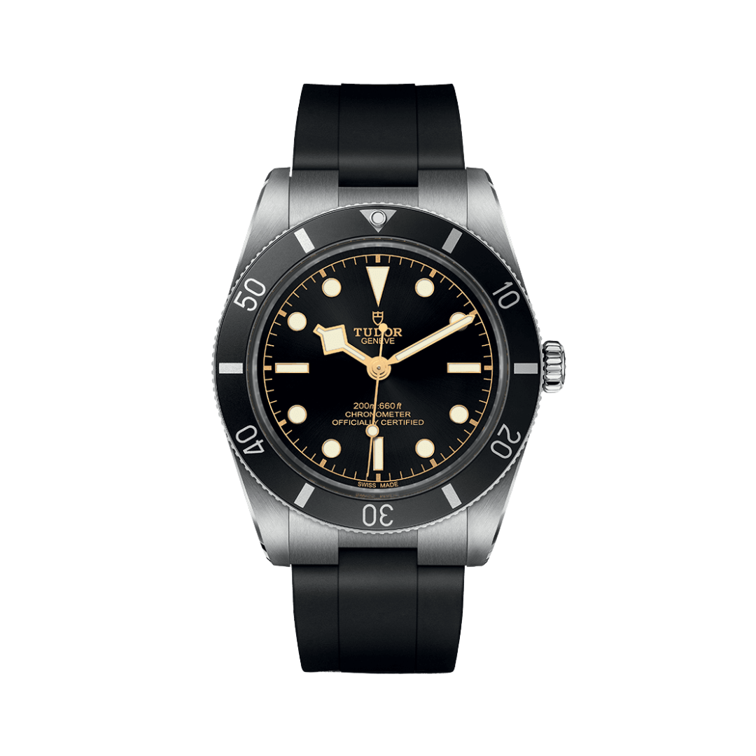 Matte Black Rubber Strap For Tudor