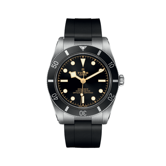 Matte Black Rubber Strap For Tudor