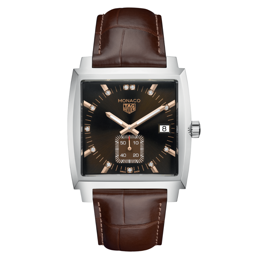 Chestnut Brown Cowhide Leather Soft Tag Heuer Strap